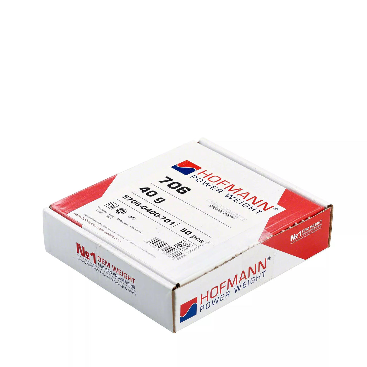 Contrappeso adesivo Hofmann per moto in piombo mod. 706 gr. 40