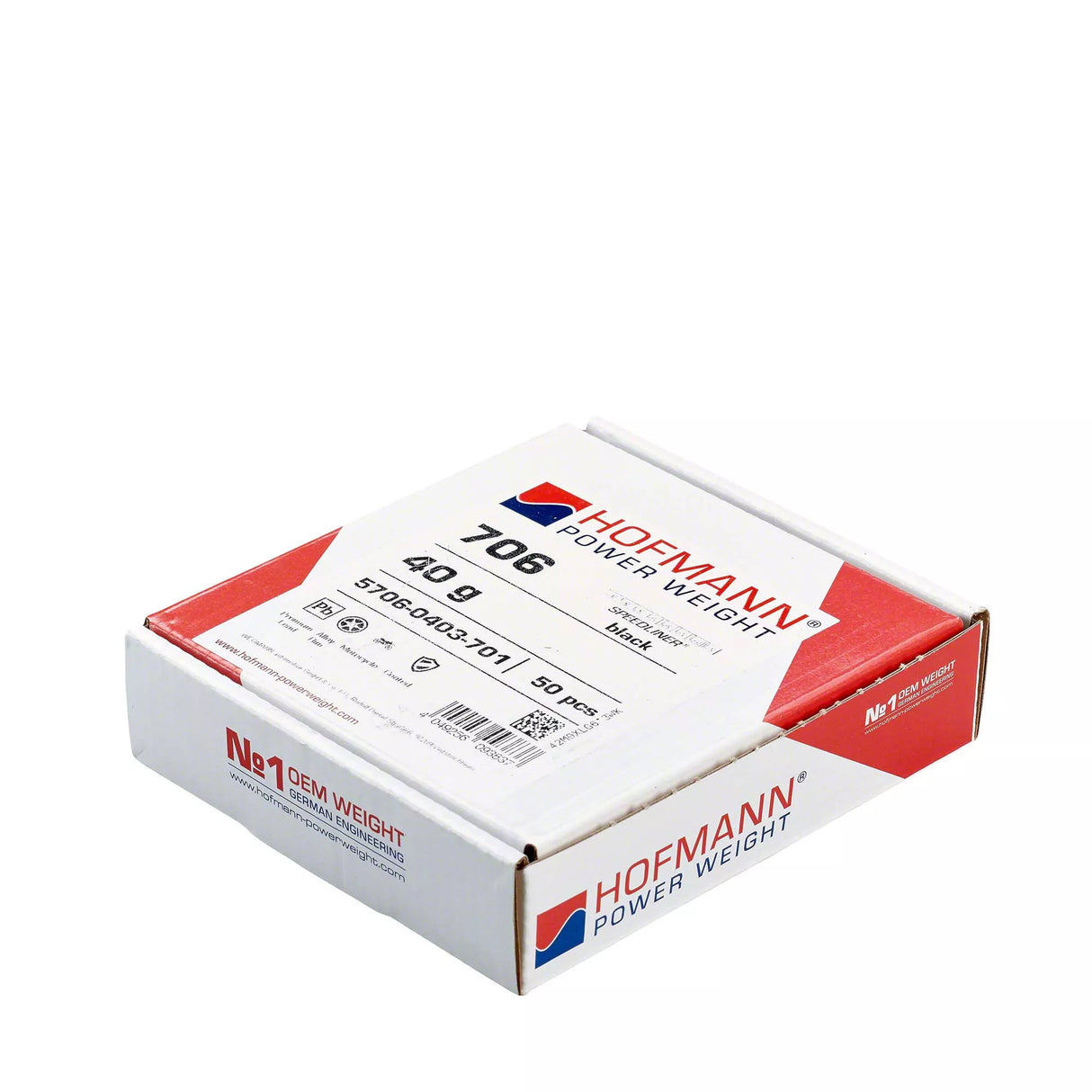 Contrappeso adesivo Hofmann per moto in piombo nero mod. 706 gr. 40