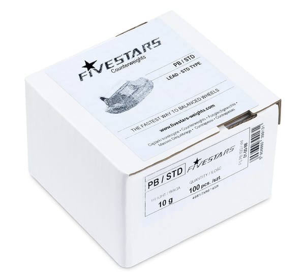 Pesi a clip PB/STD da 10 g per cerchi in Ferro