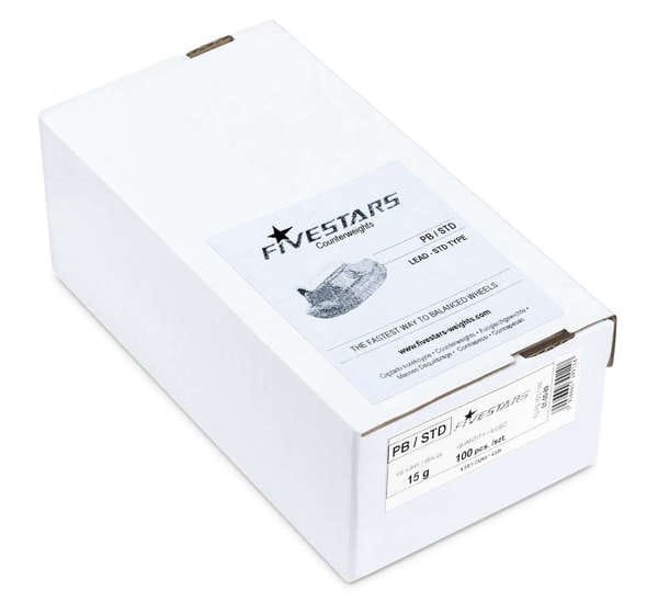 Pesi a clip PB/STD da 15 g per cerchi in acciaio