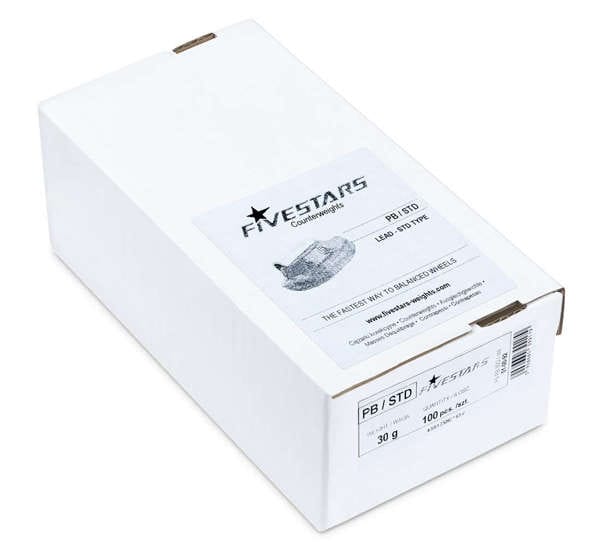 Pesi a clip PB/STD da 30 g per cerchi in acciaio