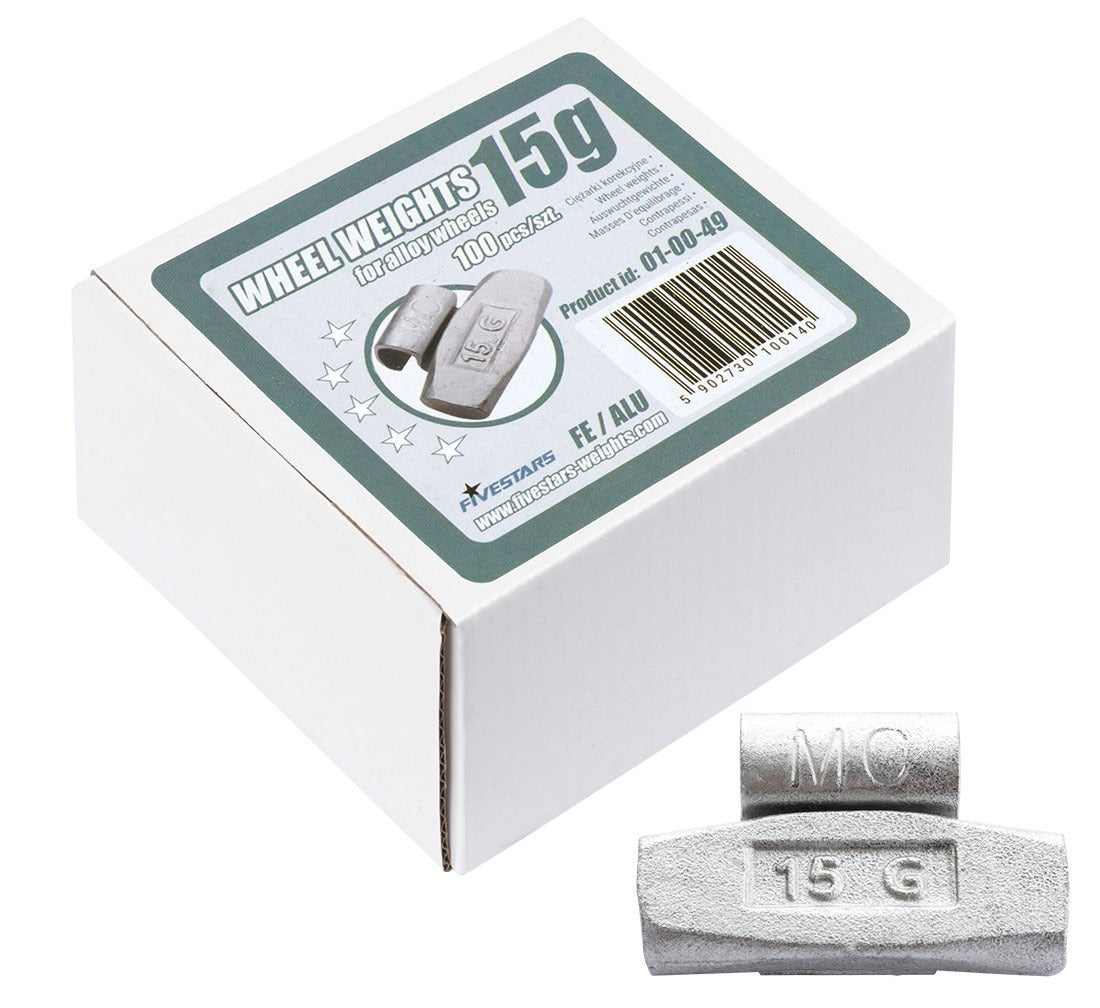 Pesi a clip Fivestars - Cerchi FE ALU - 15 g