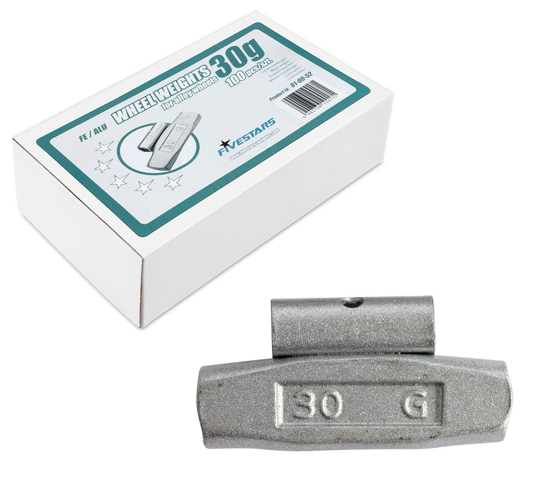 Pesi a clip Fivestars - Cerchi FE ALU - 30 g