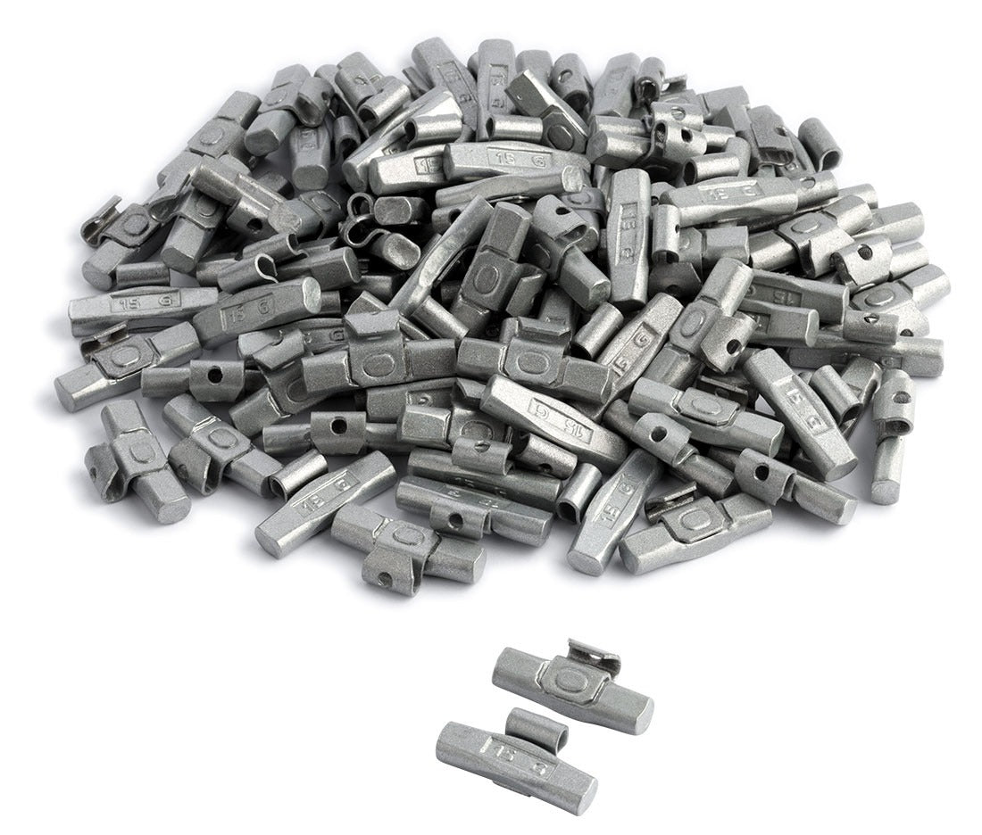 Pesi a clip Fivestars - cerchi in acciaio - FE - 15 g