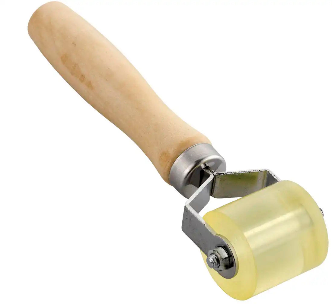 Rullo in gomma per pesi adesivi "Manico in legno"