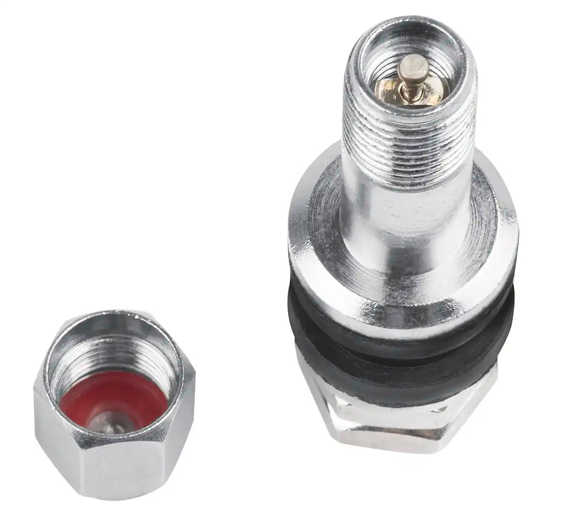 Valvola tubeless per pneumatici moto cromata TR 43E 1 Pz.