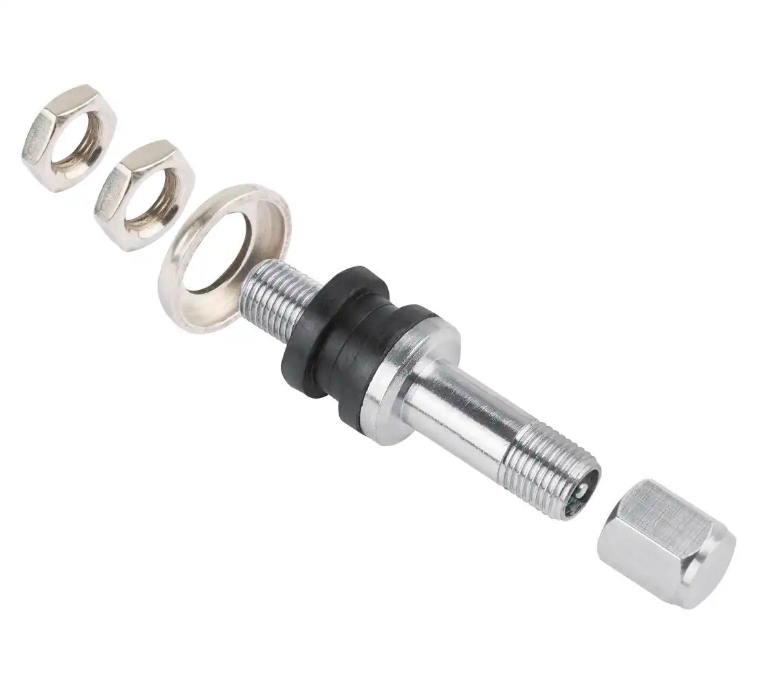 Valvola tubeless per pneumatici moto cromata TR 43E 1 Pz.