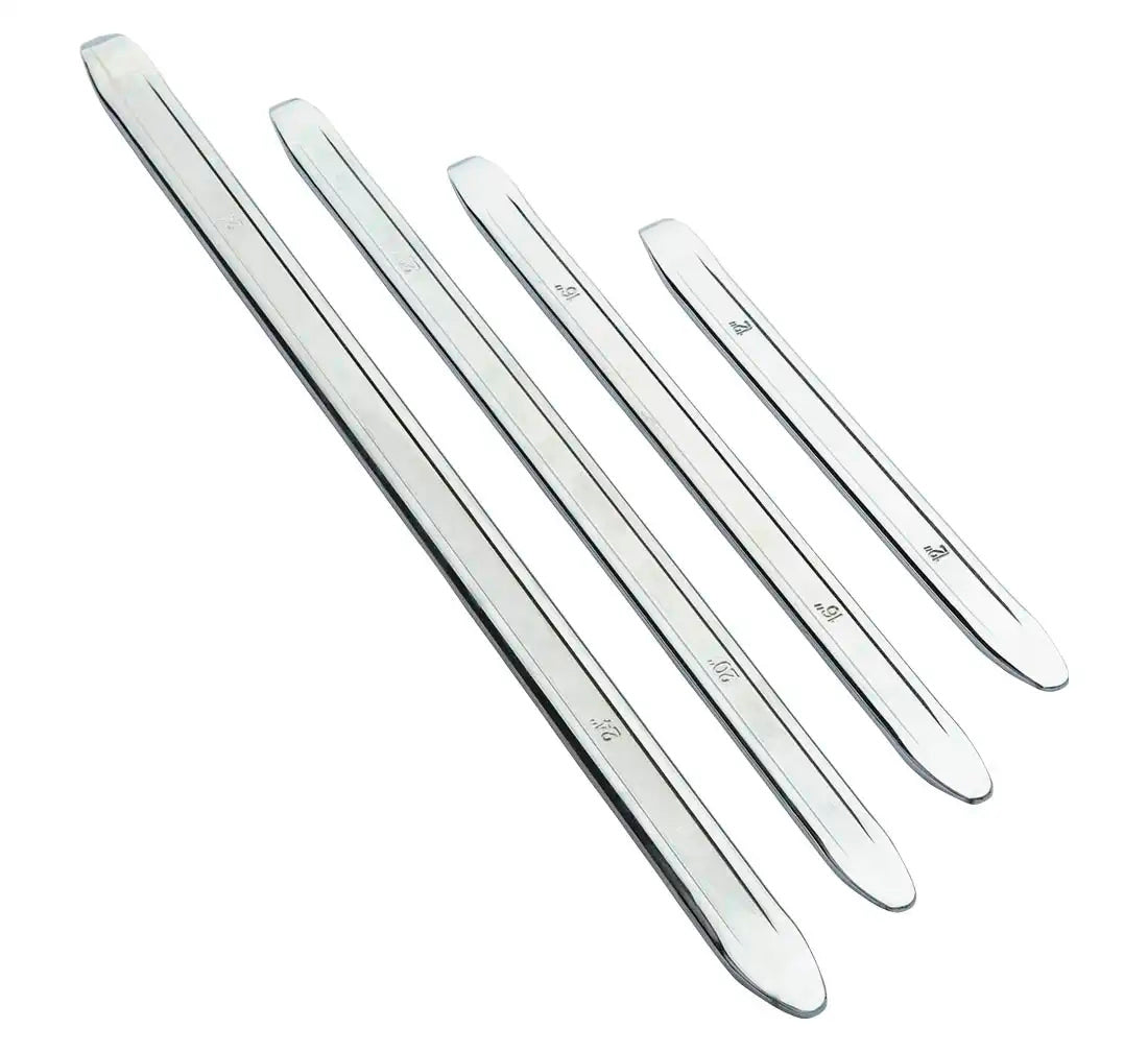Set Leve smontaggio pneumatici - 4 pezzi - Acciaio cromato - 300mm -400mm - 500mm - 600mm