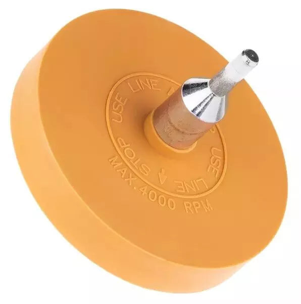 DISCO IN GOMMA PER RIMOZIONE COLLA E ADESIVI DEI CONTRAPPESI DAI CERCHI IN LEGA