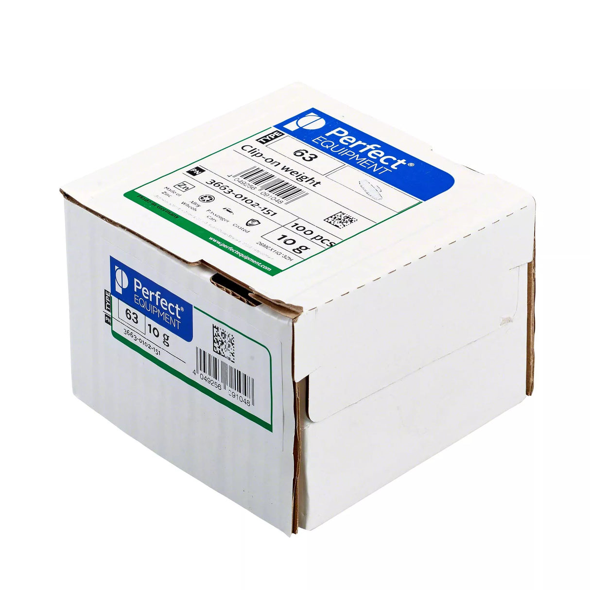 Peso a molla 10 g - Typ 63 "cerchi in lega" RIVESTITO - 100 Pz.