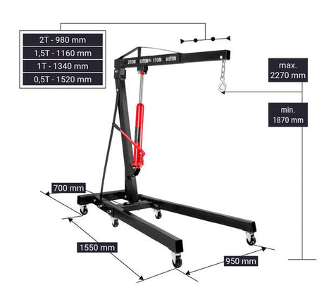 Sollevatore Motore da officina 2T - H - 120 - GFL Pneus